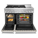 KitchenAid® 48'' Smart Commercial-Style Gas Range with Griddle KFGC558JMH
