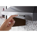 Whirlpool® 30" Contemporary Black Stainless Wall Mount Range Hood WVW53UC0HV