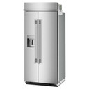 Kitchenaid® 20.8 Cu. Ft. 36" Built-In Side-by-Side Refrigerator features Exterior Water and Ice Dispenser with Measured Fill KBSD736SPS Kitchenaid® 20.8 Cu. Ft. 36" Built-In Side-by-Side Refrigerator features Exterior Water and Ice Dispenser with Measured Fill KBSD736SPS