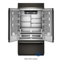 Kitchenaid® 24.2 Cu. Ft. 42" Built-In French Door Bottom Mount Refrigerator with Platinum Interior KBFN542SBE