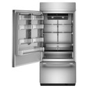 Kitchenaid® 20.8 Cu. Ft. 36" Built-In Bottom Mount Refrigerator with Platinum Interior KBBL336SPS