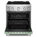 Kitchenaid® 30-Inch 4 Burner Commercial-Style Dual Fuel Range with No Preheat Air Fry Mode KFDS930SDC