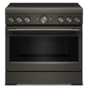 KitchenAid® 36-Inch 6-Element Induction Freestanding Commercial-Style Range with Air Fry KFIS936SBE