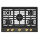 Kitchenaid® Gas-on-Metal Cooktop with an Integrated Wok Grate and CookShield™ Finish KCGK530SBE