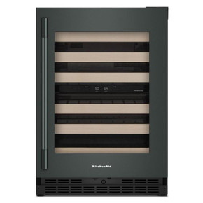 Kitchenaid® 24" Undercounter Wine Cellar with Full-Extension Wood-Front Racks KUWR524SJP