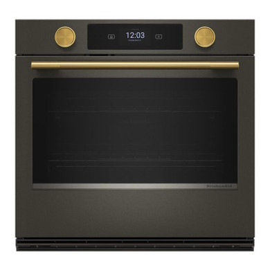 Kitchenaid® 30-inch Smart Electric Single Wall Oven with Assisted Cooking Modes - Black Ore KOES730SBE