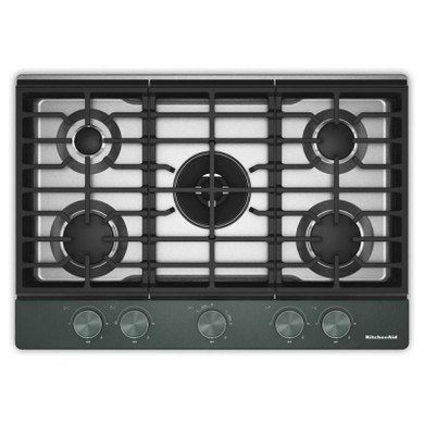 Kitchenaid® Gas-on-Metal Cooktop with an Integrated Wok Grate and CookShield™ Finish KCGK730SJP