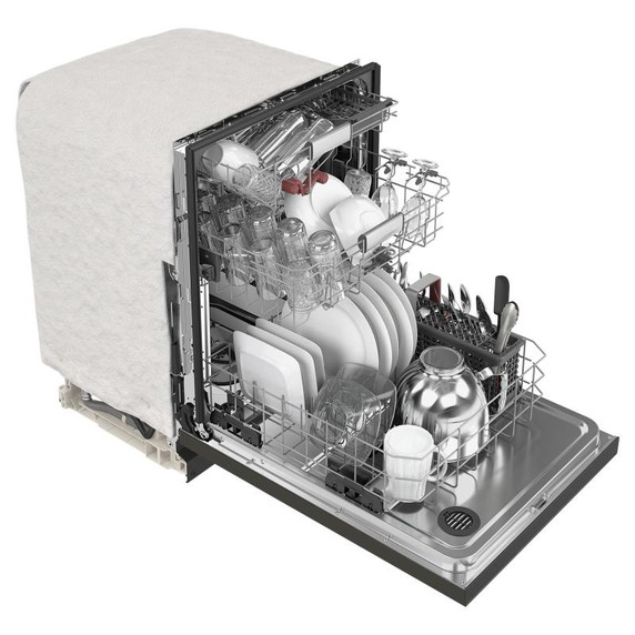 Kitchenaid® 44 dBA Dishwasher in PrintShield™ Finish with 360° Max Jets™ Third Rack KDFM404KBS