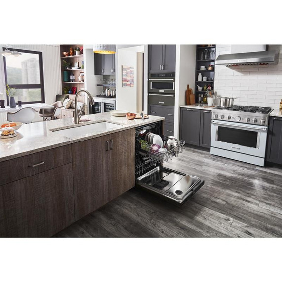 Kitchenaid® 44 dBA Dishwasher in PrintShield™ Finish with 360° Max Jets™ Third Rack KDPM604KBS