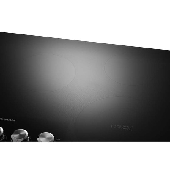 Kitchenaid® 36" Electric Cooktop with 5 Elements and Knob Controls KCES556HBL