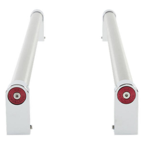 KitchenAid Double Drawer Refrigerator Handle Kit with 2 red medallions W11221395
