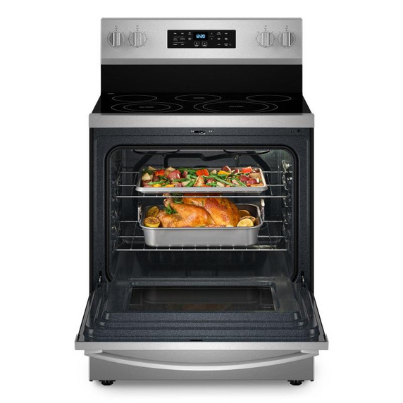Whirlpool® 30-inch Energy Star Electric Range with Air Cooking Technology, No Preheat Air Fry and Air Baking and Self Clean YWFES5030RZ