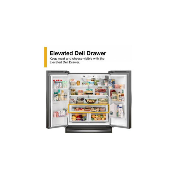 Whirlpool® 36-Inch Wide Counter-Depth French Door Bottom Mount Refrigerator - 20 cu. ft. WRFC2036RV