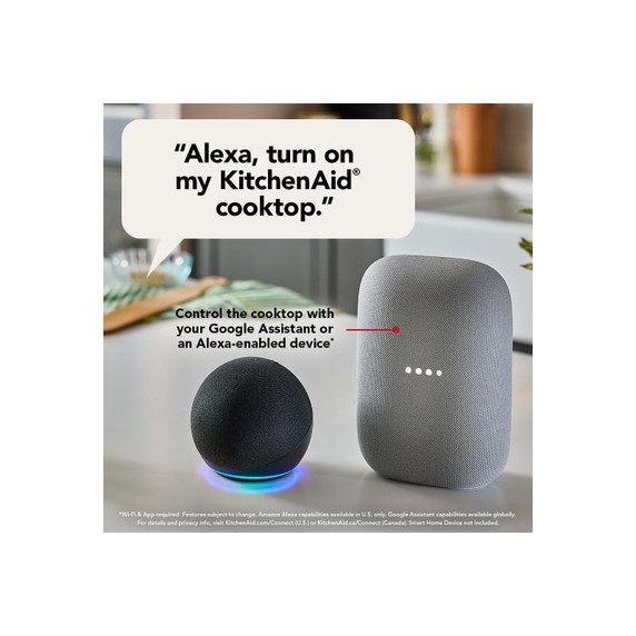 Kitchenaid® 36" Temp Cook™ Induction Cooktop with 5 Cooking Zones KCIT736SBL