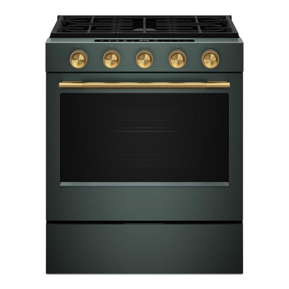 Kitchenaid® 5.0 Cu. Ft. Smart Slide-in Gas Range with Convection Cooking Modes and 2-in-1 Burner KSGS530SJP