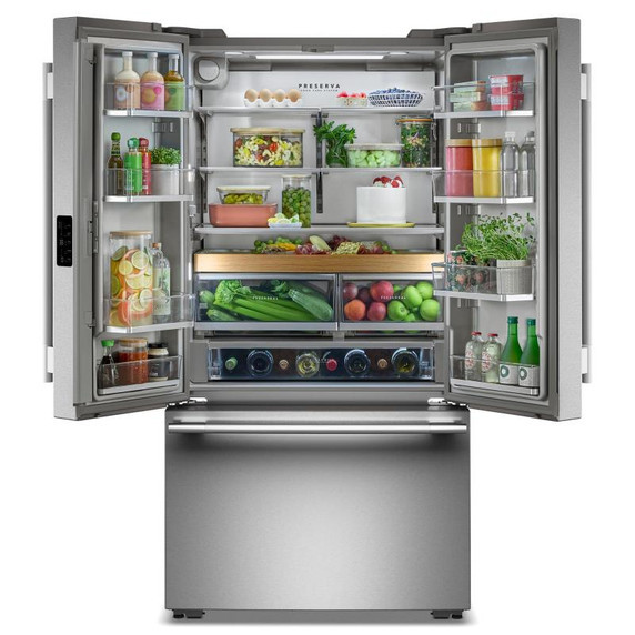 Kitchenaid® 24 cu. ft. 36-Inch Width Counter-Depth French Door Refrigerator with Interior Dispense KRFC236SPS Kitchenaid® 24 cu. ft. 36-Inch Width Counter-Depth French Door Refrigerator with Interior Dispense KRFC236SPS