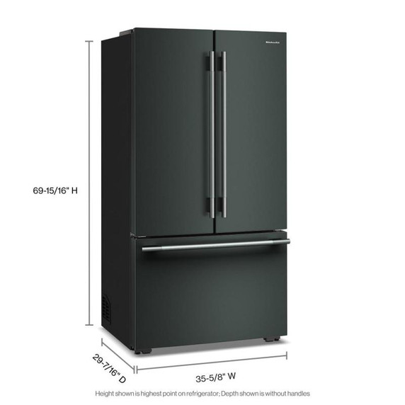 Kitchenaid® 24 cu. ft. 36-Inch Width Counter-Depth French Door Refrigerator with Interior Dispense KRFC236SJP