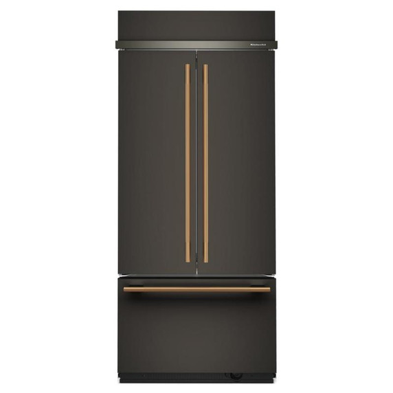 Kitchenaid® 20.8 Cu. Ft. 36" Built-In French Door Bottom Mount Refrigerator with Platinum Interior KBFN536SBE