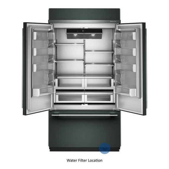 Kitchenaid® 24.2 Cu. Ft. 42" Built-In French Door Bottom Mount Refrigerator with Platinum Interior KBFN542SJP