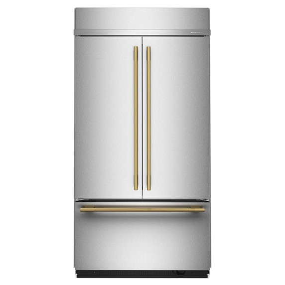 Kitchenaid® 24.2 Cu. Ft. 42"" Built-In French Door Bottom Mount Refrigerator with Platinum Interior KBFN542SPS