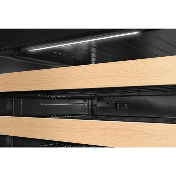 Kitchenaid® 24" Undercounter Wine Cellar with Full-Extension Wood-Front Racks KUWR524SJP