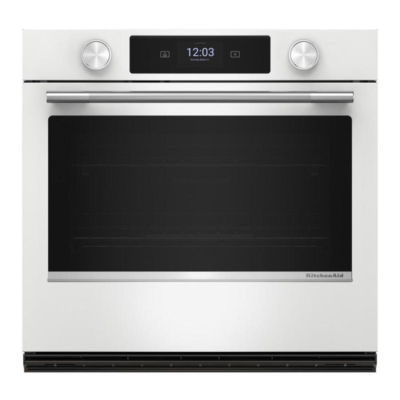 Kitchenaid® 30-inch Smart Electric Single Wall Oven with Assisted Cooking Modes - White KOES730SWH