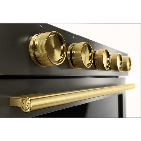 Brass Handle and Knob Hardware Accessory Kit for KitchenAid® Slide-In Convection Gas Range W11773968