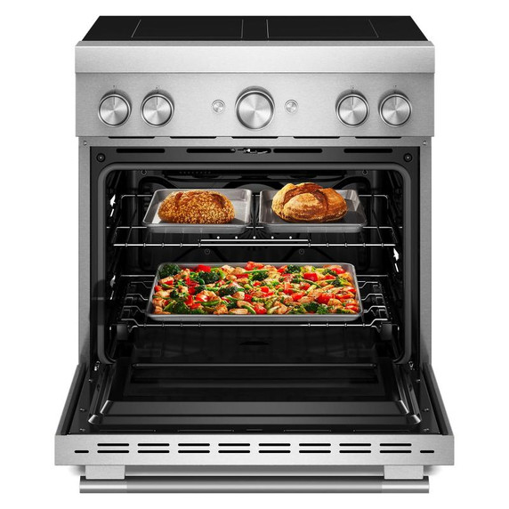 Kitchenaid® 30-Inch 4-Element Induction Freestanding Commercial-Style Range with Air Fry KFIS930SSS