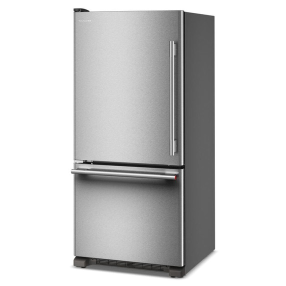 Kitchenaid® 19 Cu. Ft. 30-Inch Standard-Depth Bottom Mount Refrigerator with Left Door Swing KRBL130SPS