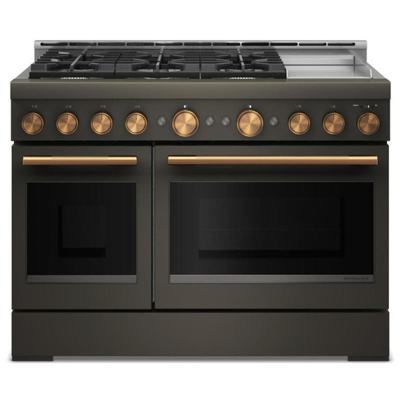 KitchenAid® 48-Inch 6 Burner Commercial-Style Gas Range with Griddle KFGD948SBE