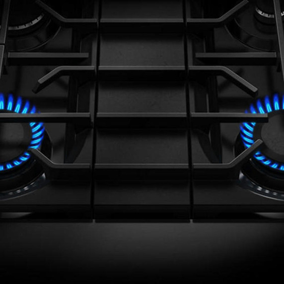 KitchenAid® 30-Inch 4 Burner Commercial-Style Gas Range with No Preheat Air Fry Mode KFGS930SJP