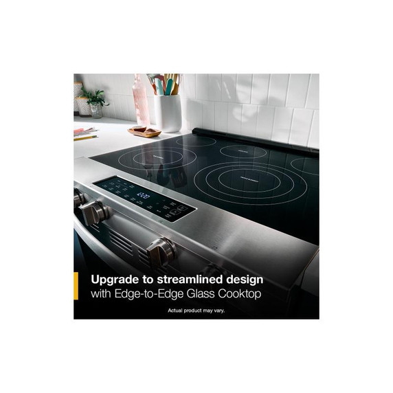 Whirlpool® 30-inch Electric Smart Range with Air Cooking Technology and Steam Clean YWSES4530TZ