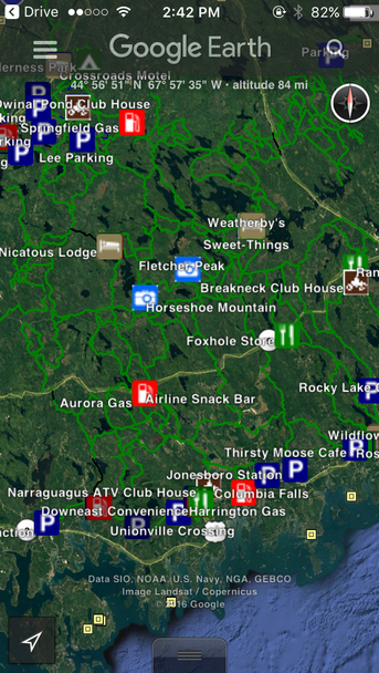 Trail Data in Google Earth