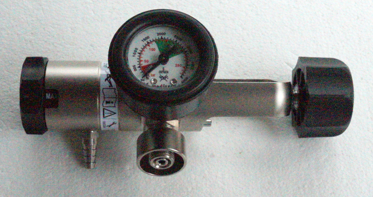 Meditech Oxy regulator  Light. Pin Index, 1x SIS HP Outlet. Therapy (0-25l/m )