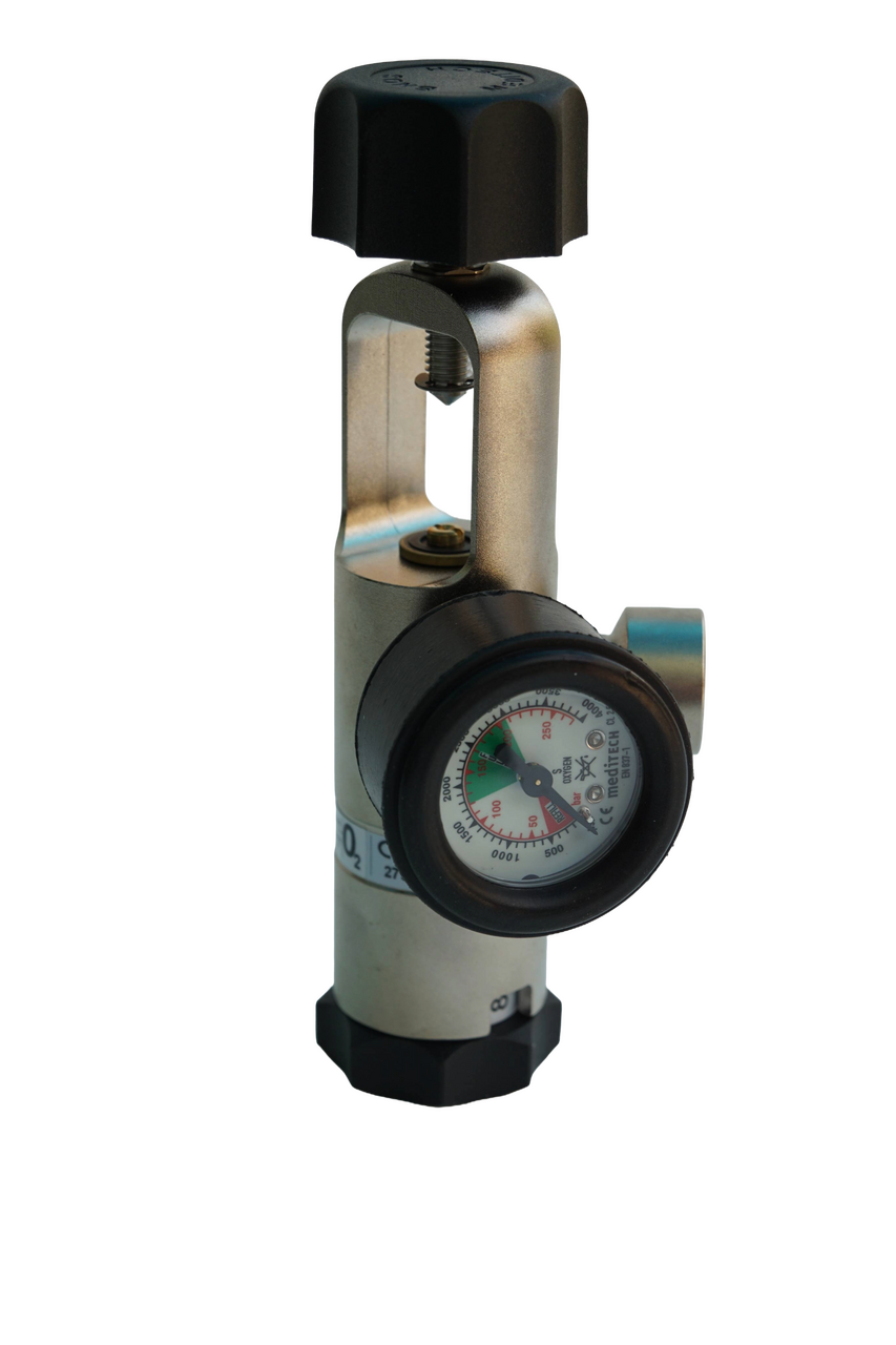 Meditech Oxy regulator  Light. Pin Index, 1x SIS HP Outlet. Therapy (0-25l/m )