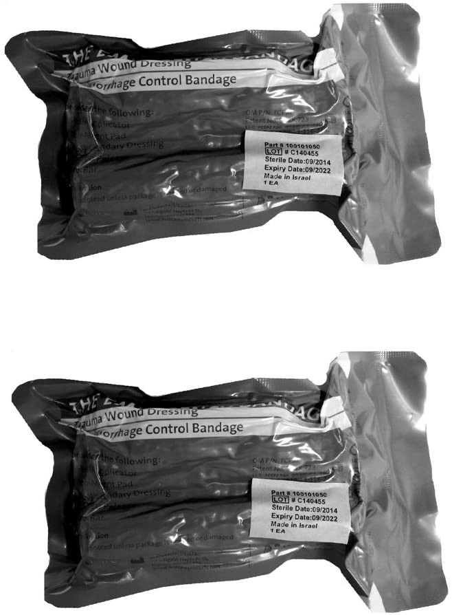 FCP-01 (2 pack) 4"Israeli  Military Tactical Trauma Treatment  Wound Dressing  (10cm x 17cm)