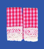 Kitchen Dish Towels Set - Gingham Red