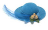 Lady's Hat with Feather - Blue
