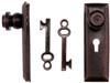 Dollhouse City - Dollhouse Miniatures Door Knob with Key Plate Set