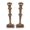 Square Candlesticks - Antique Brass