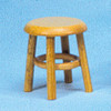 Dollhouse City - Dollhouse Miniatures Stool - Oak