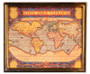 Ancient Map - Gold Metal Frame