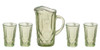 Pitcher with 4 Glasses - Green