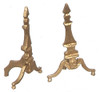 Andirons - Brass and Gold