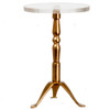 Glass End Table - Brass