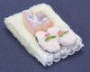 Dollhouse City - Dollhouse Miniatures Towel Set with Lotion - Beige