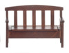 Dollhouse City - Dollhouse Miniatures Garden Bench - Walnut