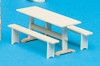 Trestle Table and 2 Benches Kit - Unassembled and Unfinished