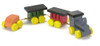 Dollhouse City - Dollhouse Miniatures Wood Train Set - Colored