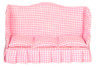 Dollhouse City - Dollhouse Miniatures Sofa - Pink fabric